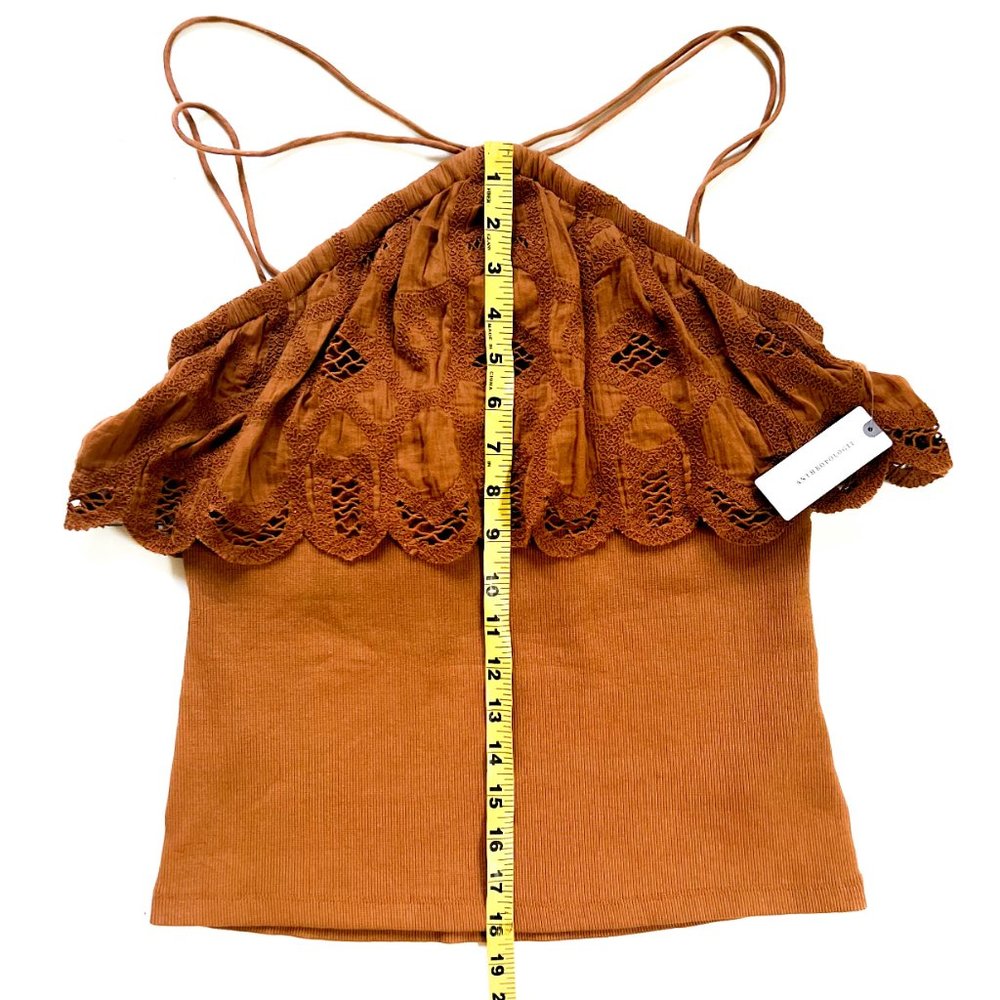 NWT anthropologie strappy tank top w/lace detail M - Picture 7 of 7